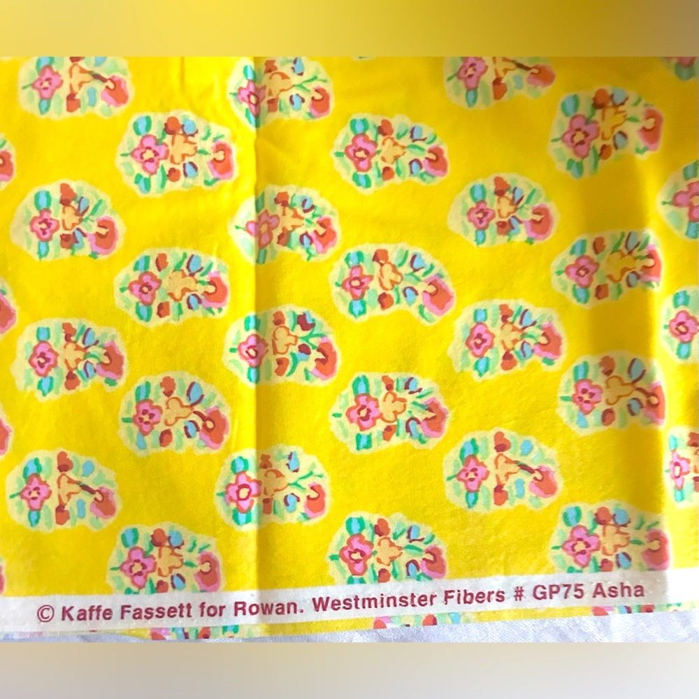 Kaffe Fassett for Rowan Westminster Fibers # GP75 Asha yellow floral